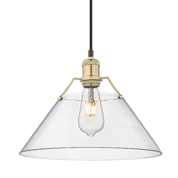 Orwell Brushed Champagne Bronze One-Light Pendant with Clear Glass Shade, image 2